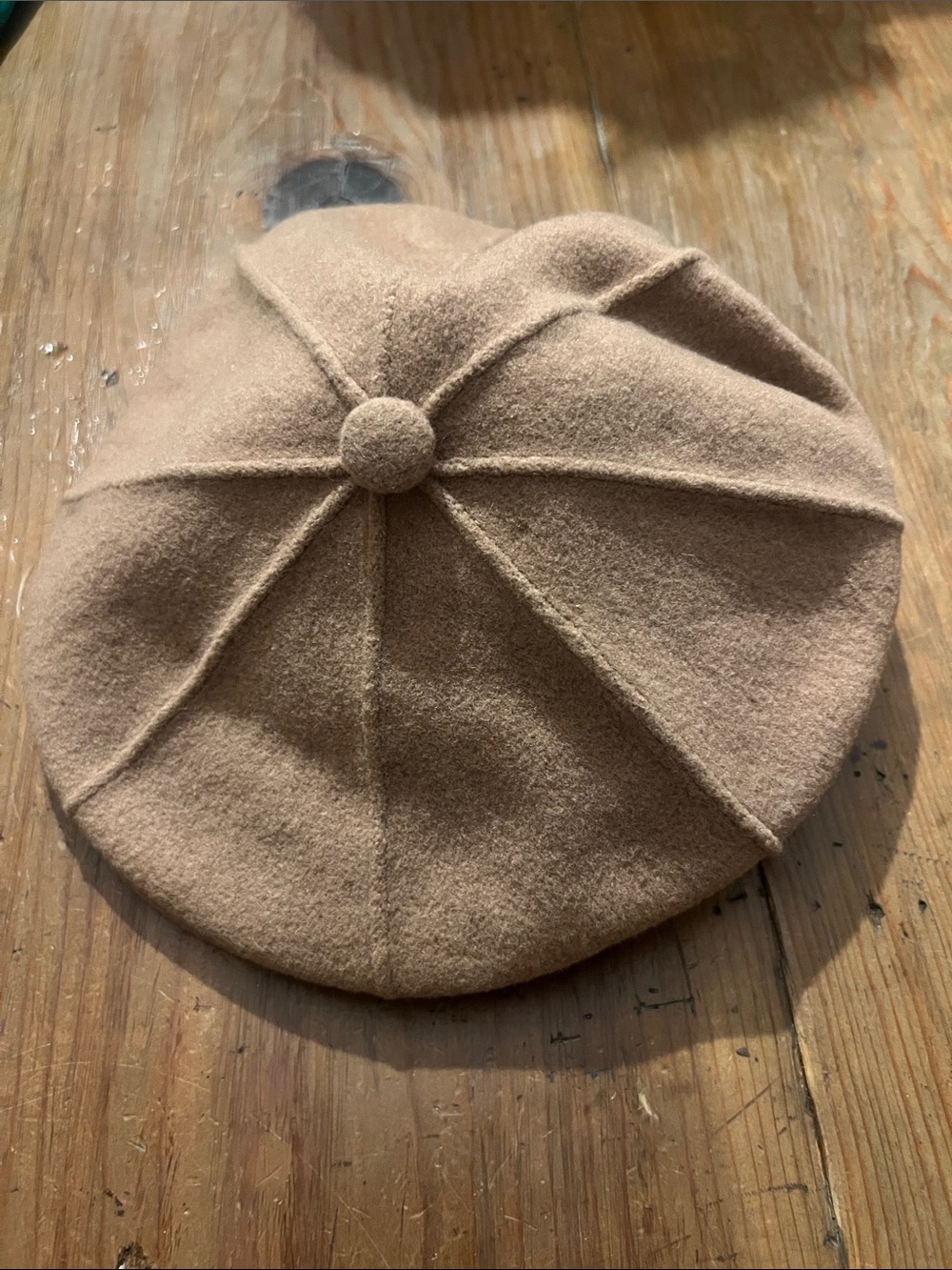 Kangol Wool spitfire-8 panel newsboy slouchy Jax-beret Tan Vintage Cap/Hat